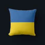 Coussin Pavillon bleu jaune Ukraine zippé<br><div class="desc">Drapeau bleu jaune Ukraine zippé Jetez l'oreiller. Accessoires de décoration maison personnalisés. Téléchargez votre propre image sur l'avant et l'arrière en option.</div>