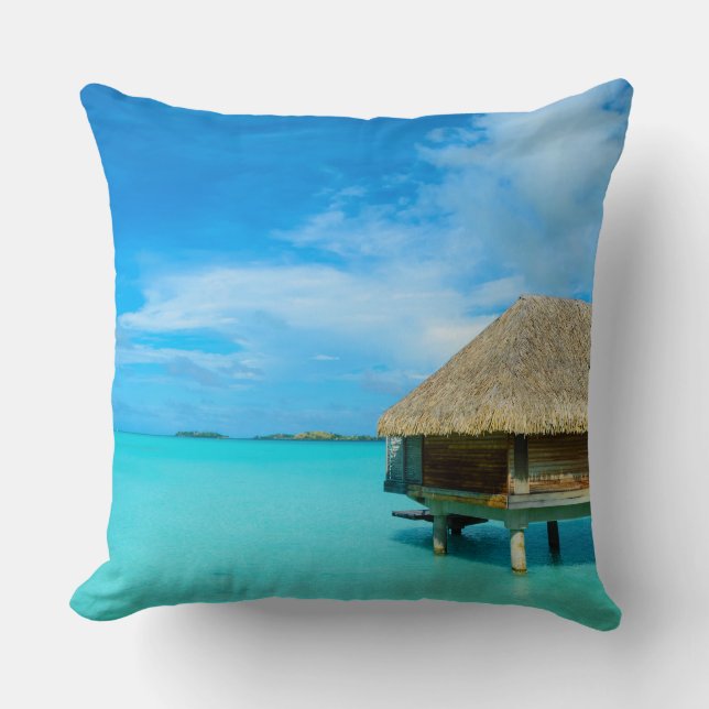 Coussin Pavillon d'Overwater sur Bora Bora (Recto)