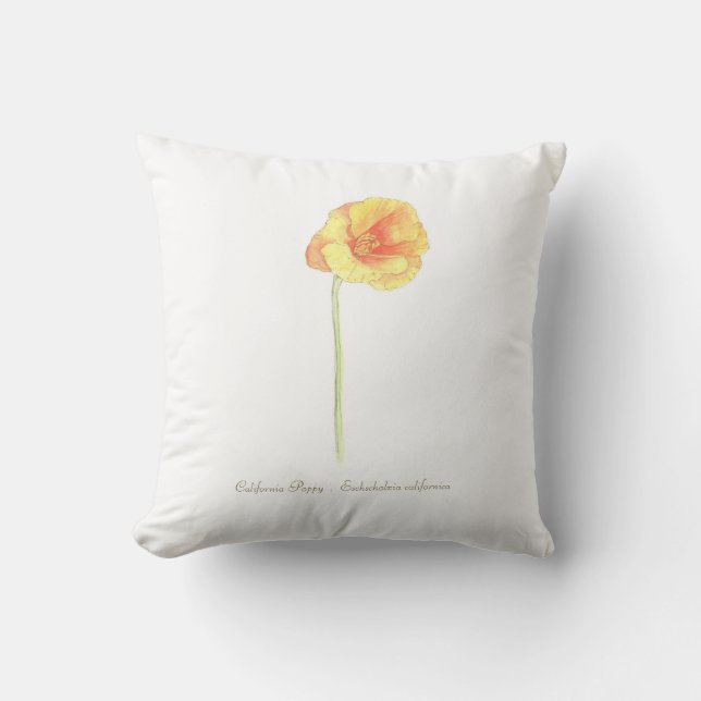Coussin Pavot de Californie (Recto)