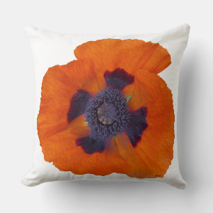 Coussin Pavot orange écarlate 1