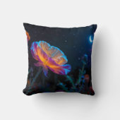 Coussin Pavot psychédélique au clair de lune (Recto)