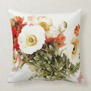 Coussin Pavots vintages