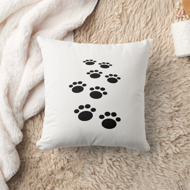 Coussin Paw Paw Trail pour animaux de compagnie caricaturé (Couverture)