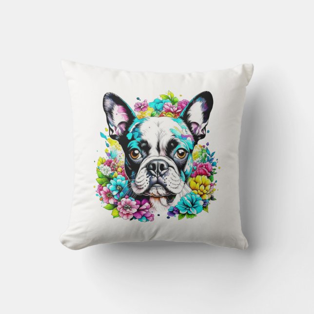 Coussin Pawprint Boston Terrier Mom (Recto)
