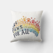 Coussin Paws for All - Rainbow Empreinte de patte Unity (Verso)