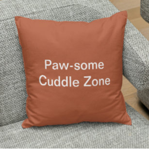 Coussin Pawsome Cuddle Zone Cute Chat Café personnalisé