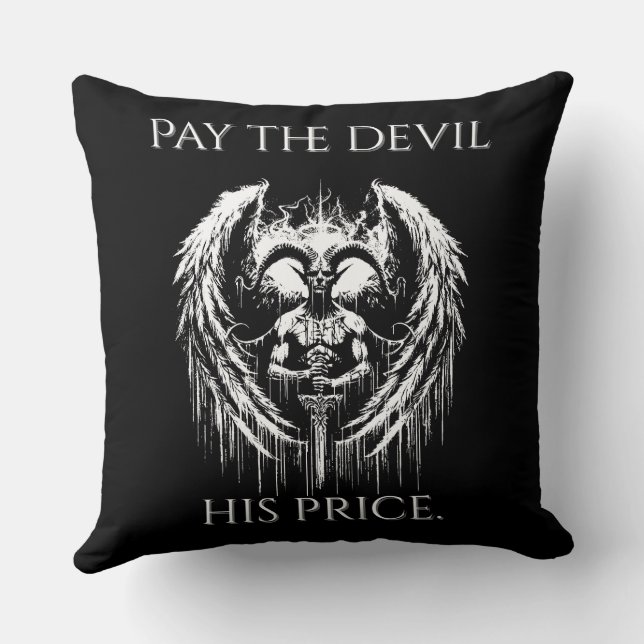 Coussin Payez le Diable Son Prix (Verso)