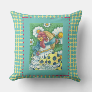Coussin PAYS ALORS, POLKA DOT POULET JETER PILLOW Turquois