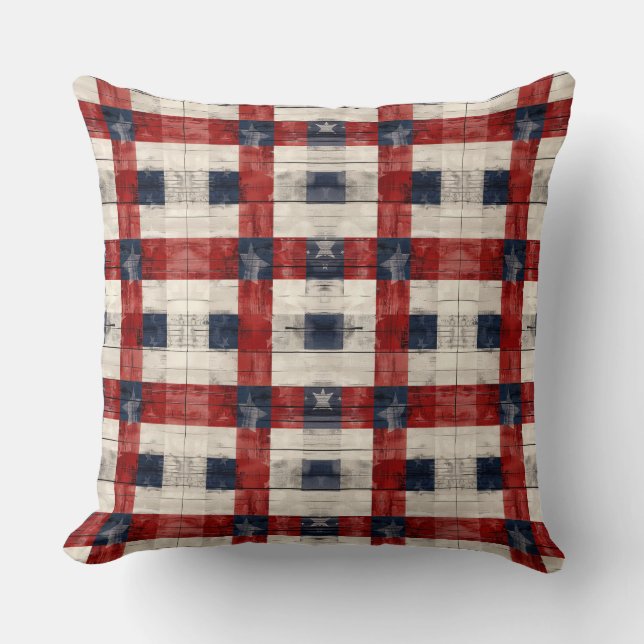 Coussin Pays/Americana Principale en détresse (Recto)