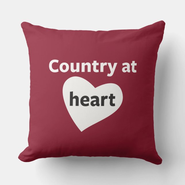 Coussin Pays au coeur (Recto)