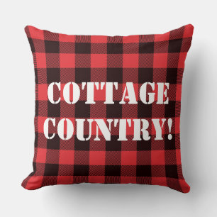 Coussin Pays de chalet Red Plaid