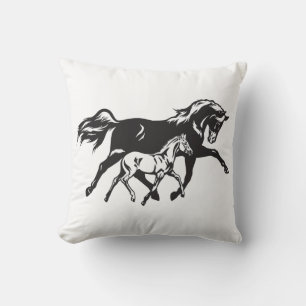 Coussin Pays du Cheval Cowgirl Occidental Ferme Équestre