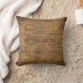 Coussin Pays rustique de fibre de bois cowboyWedding (Couverture)
