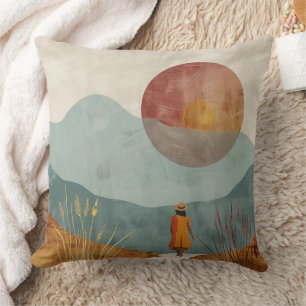 Coussin Paysage Abstrait de Boho (23)