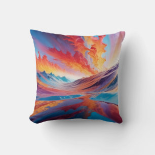 Coussin Paysage Abstrait de la Forêt Nature Fond Art