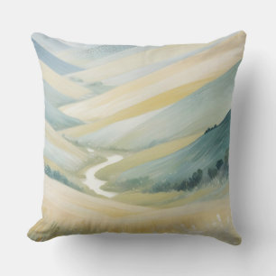 Coussin Paysage Abstrait Montagnes Vallée Paysage Nature P