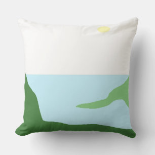 Coussin paysage art abstrait