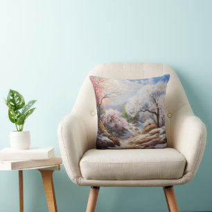 Coussin Paysage au début du printemps