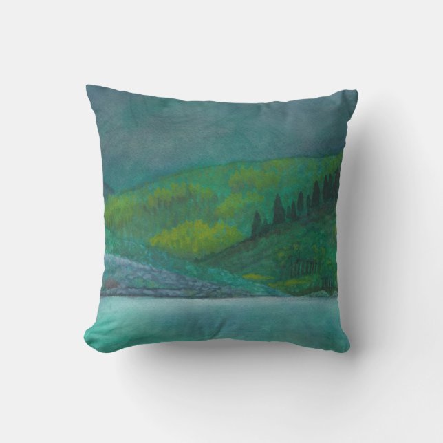 Coussin Paysage d'aquarelle (Recto)