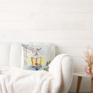 Coussin Paysage de Noël hiver