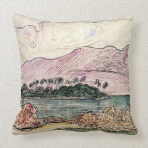 Coussin Paysage de Paul Gauguin Tahitian (la semaine sur