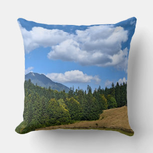Coussin Paysage de prairie de montagne - Nature sauvage Ro