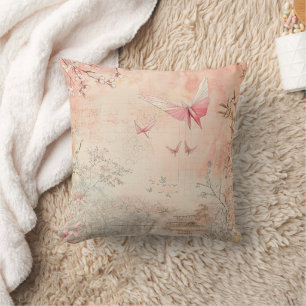 Coussin Paysage de sérénité aux fleurs de cerisier rose (3