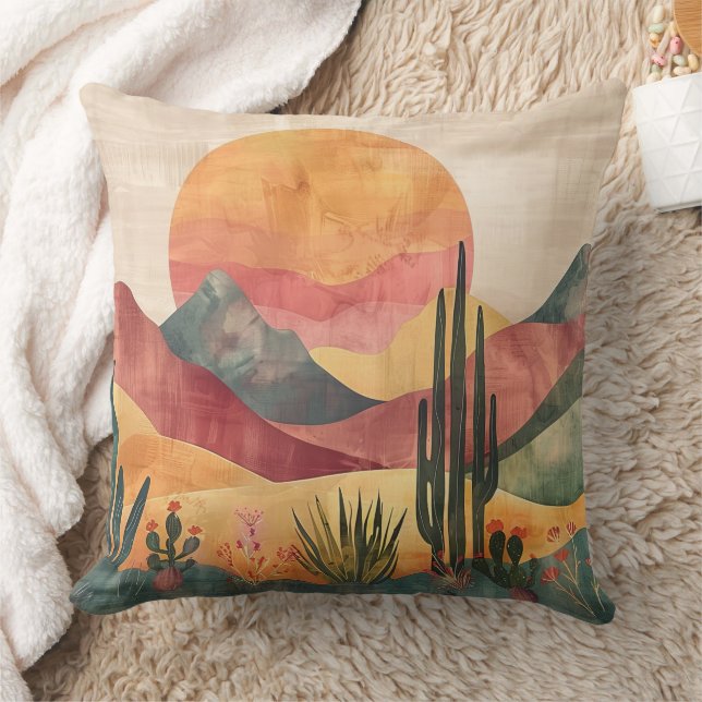 Coussin Paysage désertique boho - Nature du Sud-Ouest (Couverture)