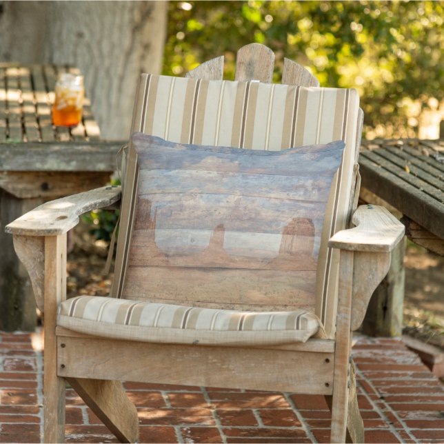 Coussin Paysage Désertique Buttes de Grès et Ciel Céleste (Chaise)