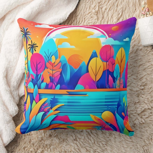 Coussin Paysage du lever du soleil (Couverture)