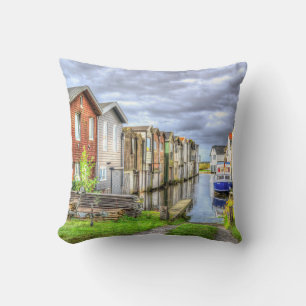 Coussin Paysage en bateau du port de Bungalow