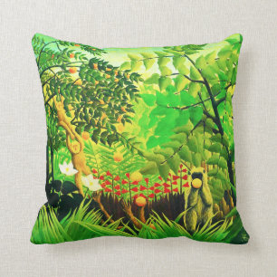 Coussin Paysage exotique, par Henri Rousseau
