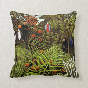 Coussin Paysage exotique, tableau d'Henri Rousseau