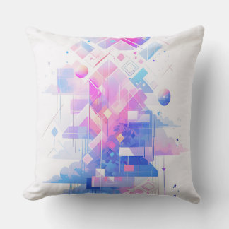 Coussin Paysage géométrique céleste rêveur