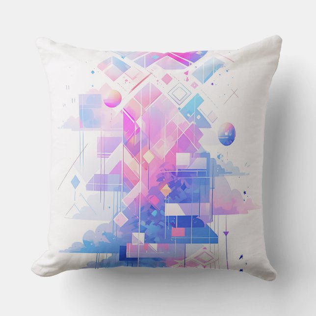Coussin Paysage géométrique céleste rêveur (Recto)