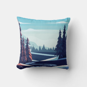 Coussin Paysage hivernal