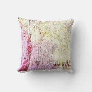 Coussin Paysage hivernal avec l'aquarelle des arbres neigé
