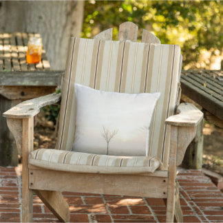 Coussin Paysage hivernal minimaliste serein Arbre brumeux