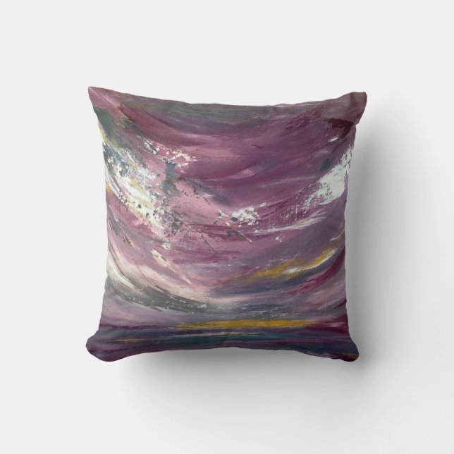 Coussin Paysage marin abstrait (Recto)