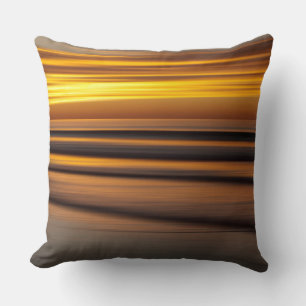 Coussin Paysage marin abstrait au coucher du soleil, CA