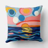 Coussin Paysage maritime Abstrait et dynamique (Verso)