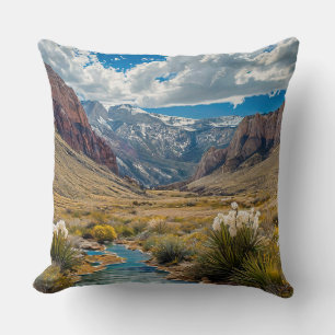 Coussin paysage montagneux