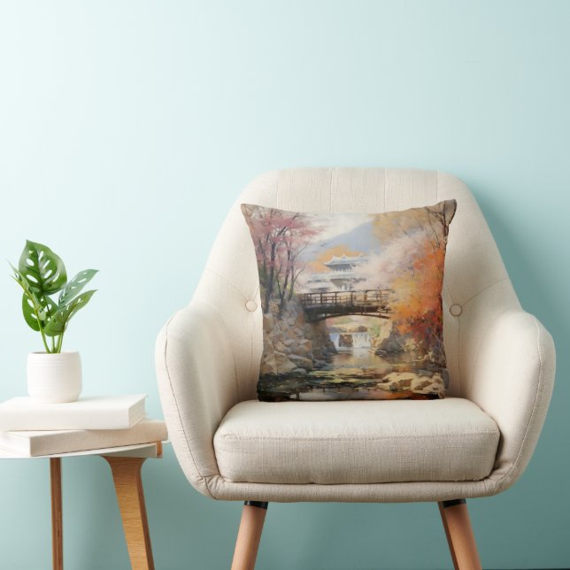 Coussin Paysage naturel asiatique (Chaise)
