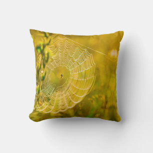 Coussin Paysage naturel Spiderweb Spiderweb Soleil