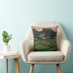 Coussin Paysage, Pont à travers Oise par Vincent van Gogh