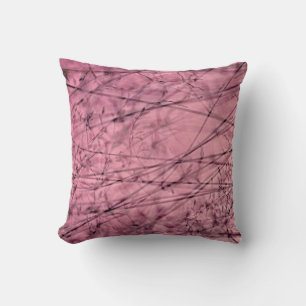 Coussin Paysage rose et gris