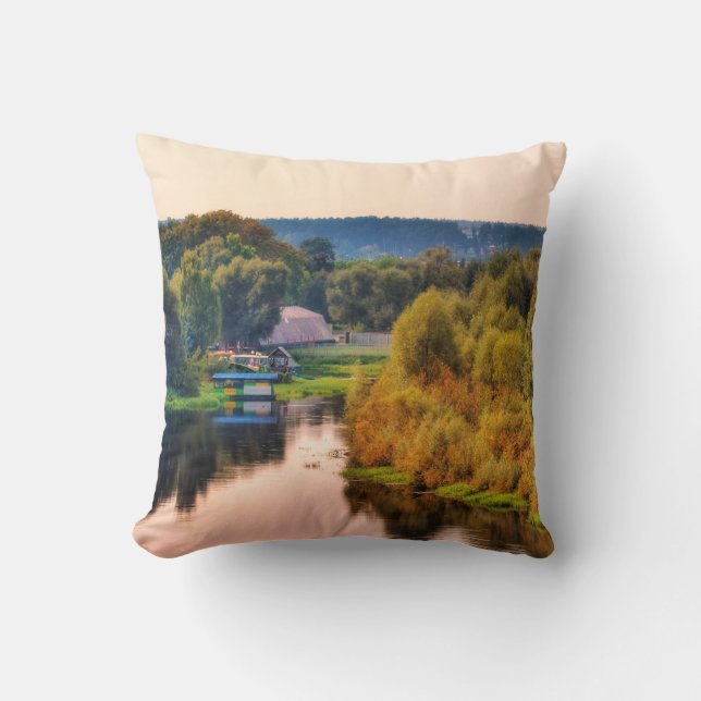 Coussin Paysage rural d'automne Jeu d'oreiller (Recto)