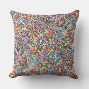 Coussin Paysage urbain - Art géométrique Bauhaus moderne
