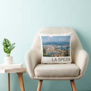 Coussin Paysage urbain de La Spezia Ligurie Italie Souveni