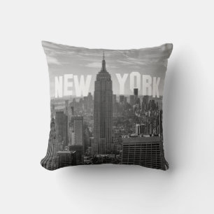 Coussin Paysage urbain de NYC Empire State Building, WTC B